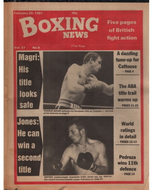 Boxing News magazine 20.2.1981 Download pdf
