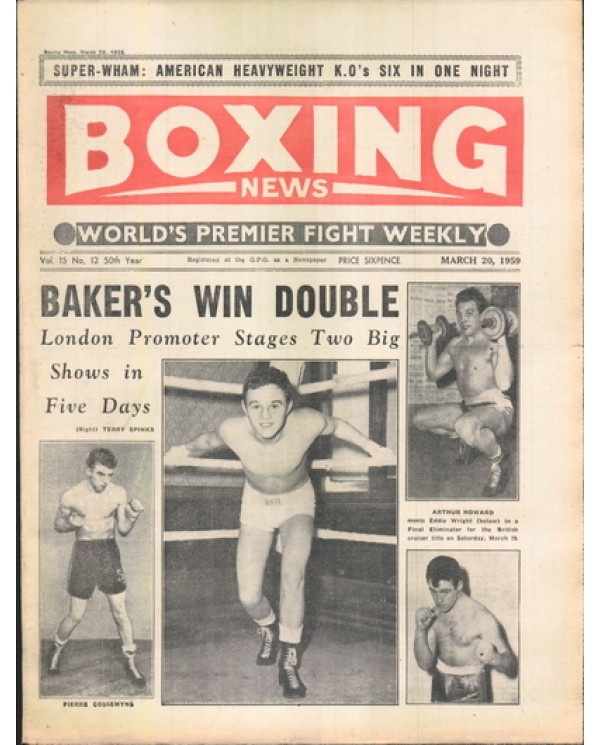 Boxing News magazine 20.3.1959 Download pdf