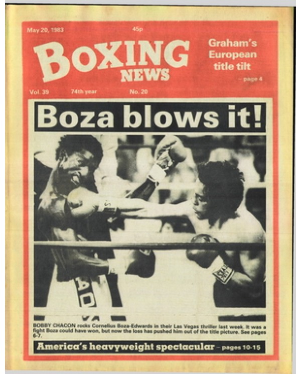 Boxing News magazine 20.5.1983 Download pdf