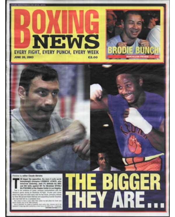 Boxing News magazine 20.6.2003 Download pdf