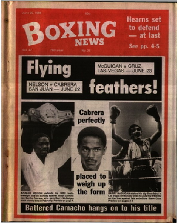 Boxing News magazine 20.6.1986 Download pdf