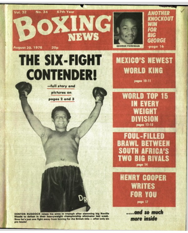 Boxing News magazine  20.8.1976 Download pdf
