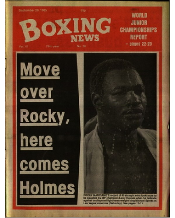 Boxing News magazine 20.9.1985 Download pdf