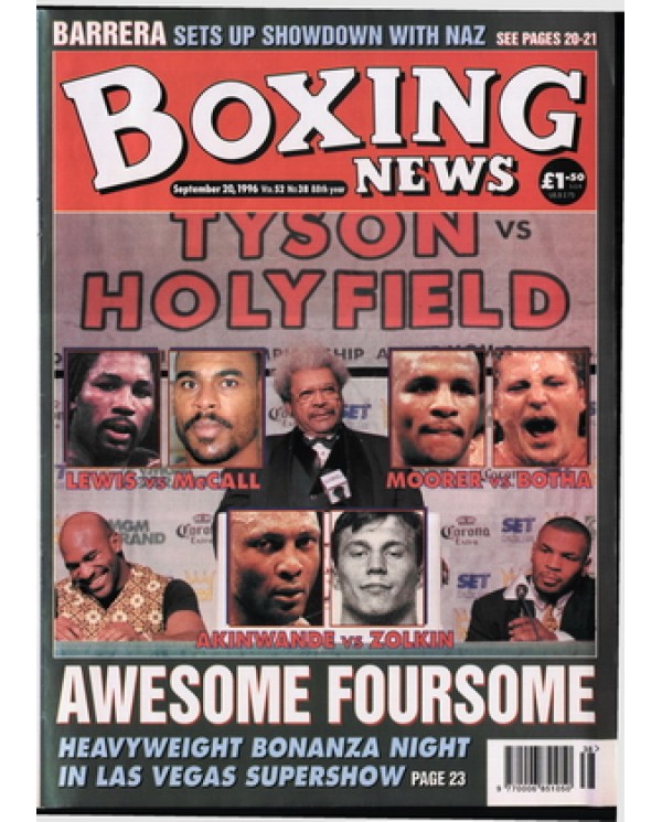 Boxing News magazine 20.9.1996 Download pdf