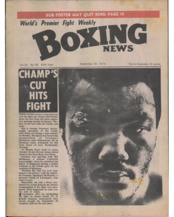 Boxing News magazine 20.9.1974  Download pdf