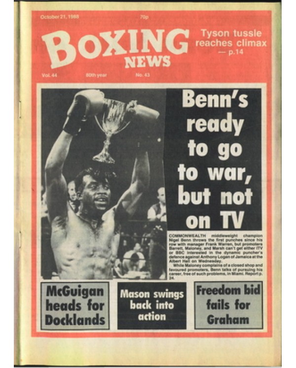 Boxing News magazine 21.10.1988 Download pdf