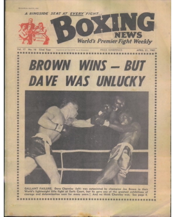 Boxing News magazine 21.4.1961  Download pdf