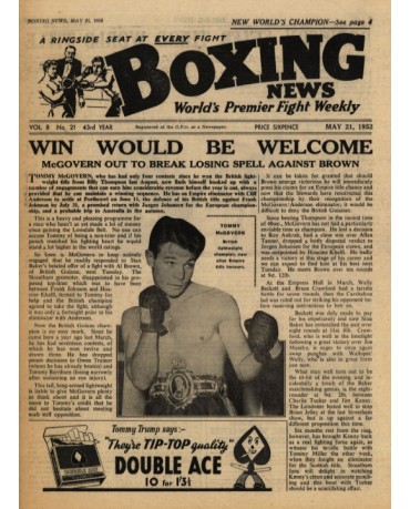 Boxing News magazine 21.5.1952 Download pdf