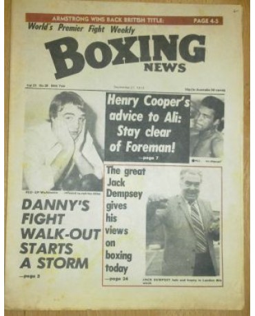 Boxing News magazine  Download PDF21.9.1973