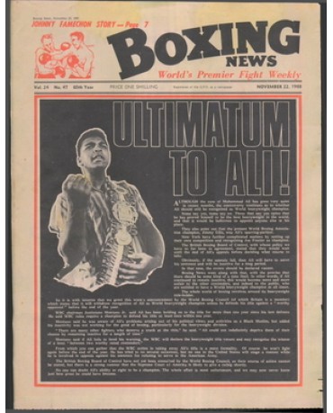 Boxing News magazine 22.11.1968  Download pdf
