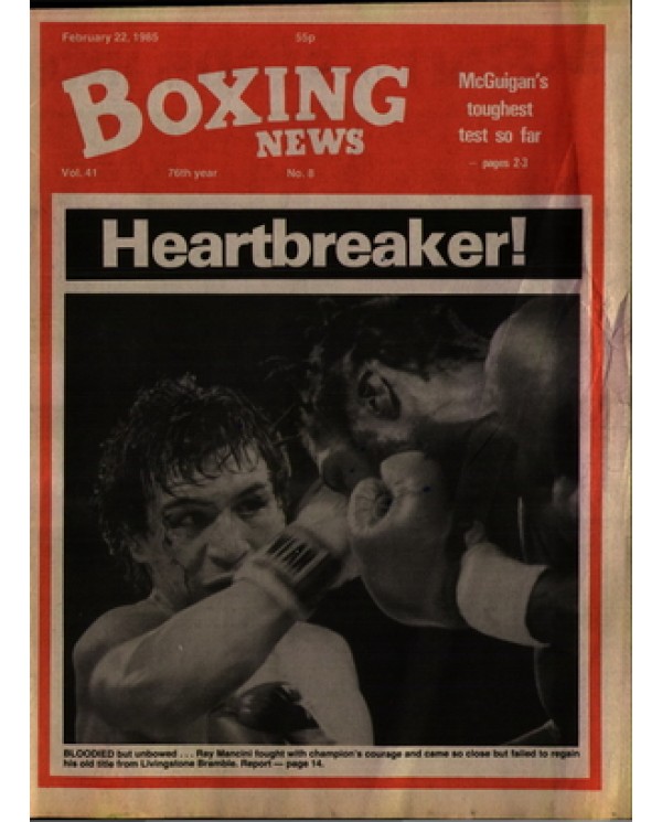 Boxing News magazine 22.2.1985 Download pdf