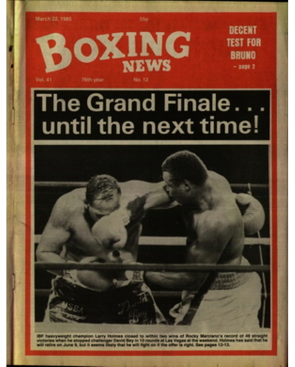 Boxing News magazine 22.3.1985 Download pdf