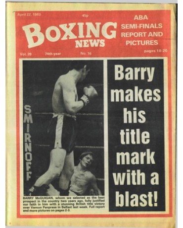 Boxing News magazine 22.4.1983 Download pdf
