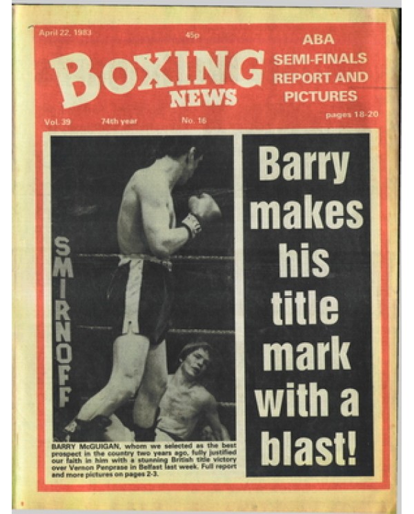 Boxing News magazine 22.4.1983 Download pdf