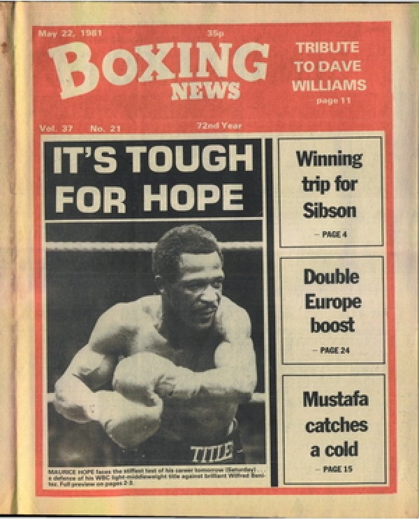 Boxing News magazine 22.5.1981 Download pdf