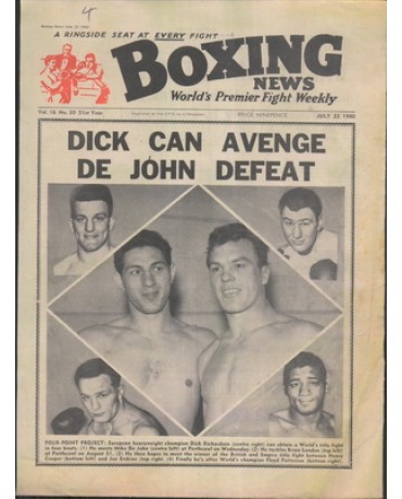Boxing News magazine 22.7.1960  Download pdf