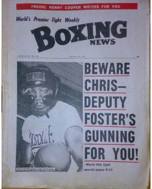 Boxing Newsmagazine  Download PDF 22.9.1972