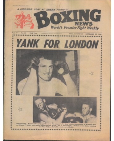 Boxing News magazine 22.9.1961  Download pdf