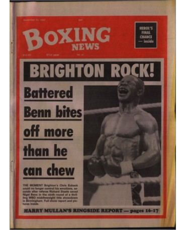 Boxing News magazine 23.11.1990 Download pdf