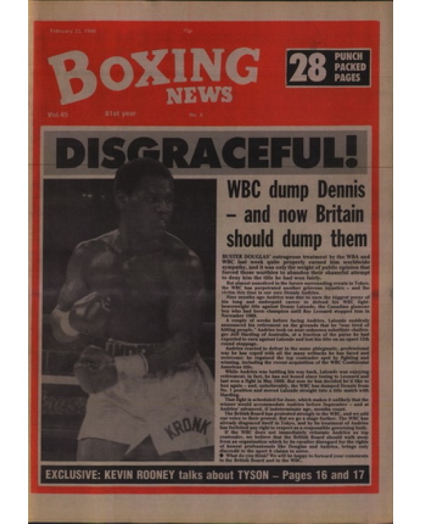 Boxing News magazine 23.2.1990 Download pdf