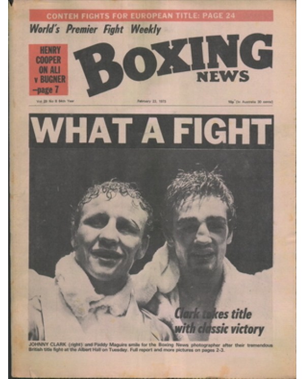 Boxing News magazine 23.2.1973  Download pdf