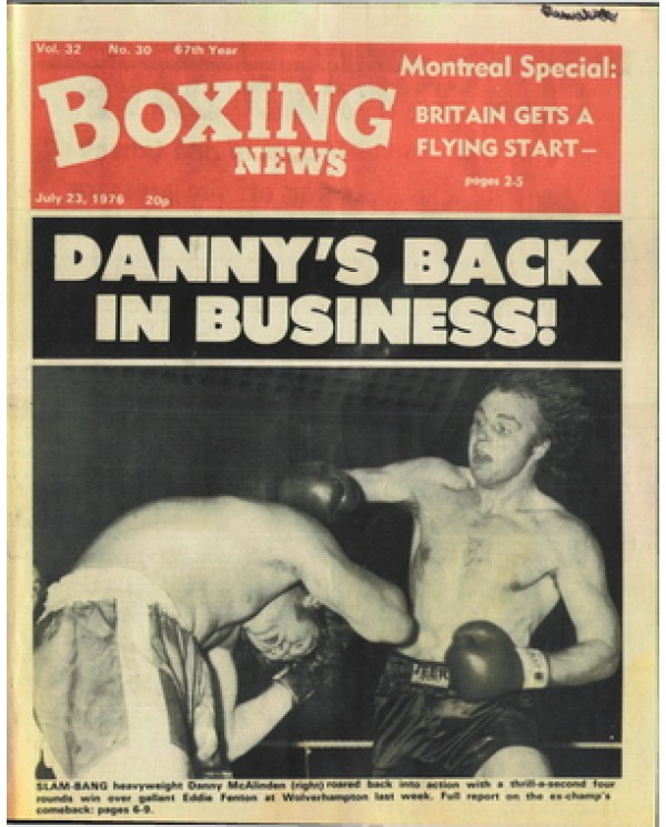 Boxing News magazine  23.7.1976 Download pdf