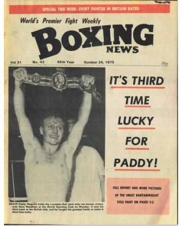 Boxing News magazine 24.10.1975 Download pdf