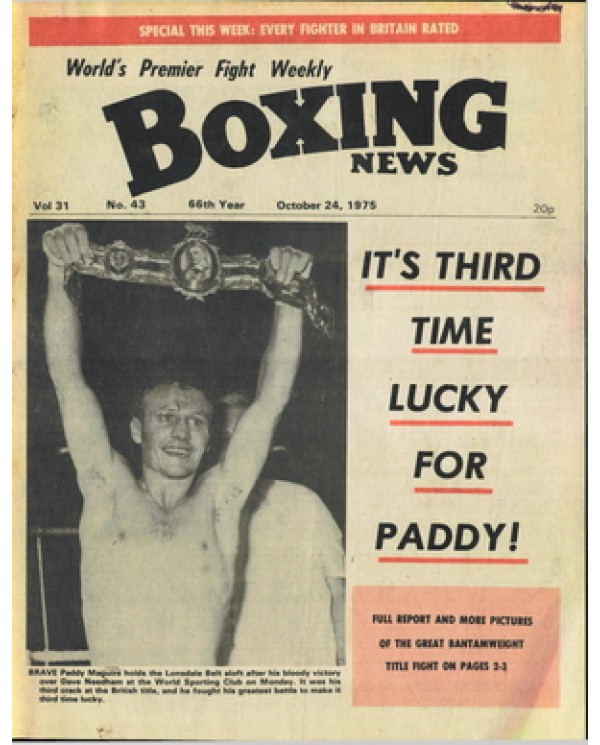 Boxing News magazine 24.10.1975 Download pdf