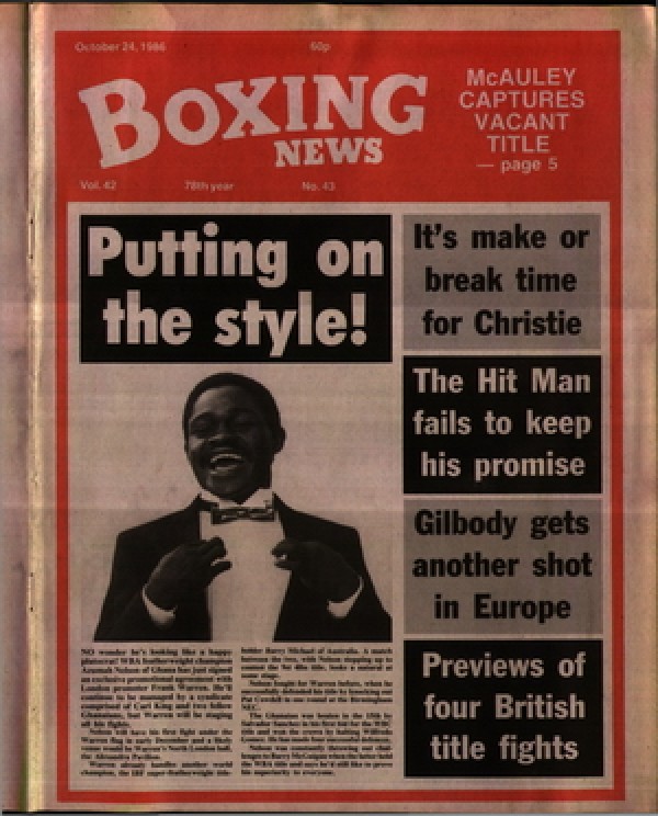 Boxing News magazine 24.10.1986 Download pdf