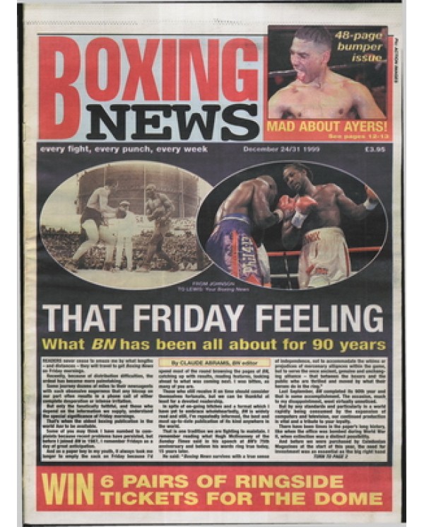 Boxing News magazine 24.12.1999 Download pdf