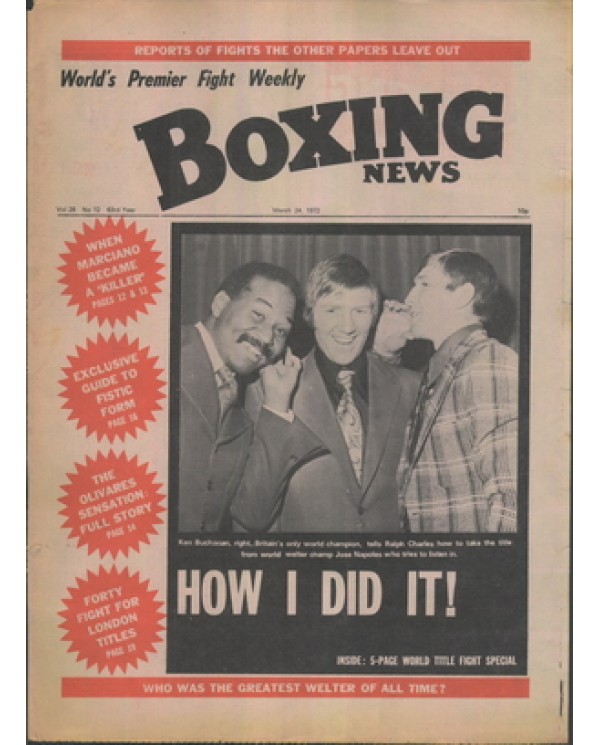 Boxing News magazine 24.3.1972  Download pdf