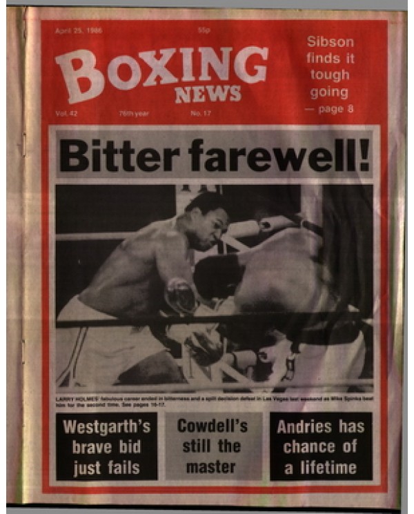 Boxing News magazine 24.4.1986 Download pdf