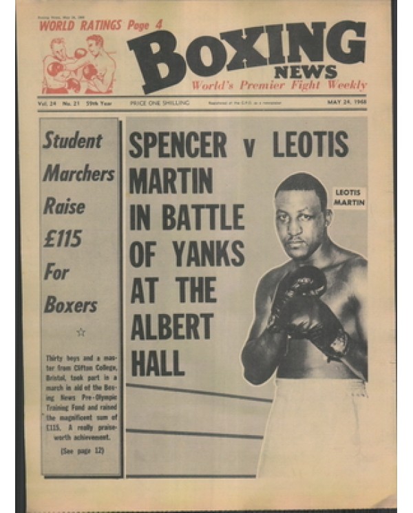 Boxing News magazine 24.5.1968  Download pdf