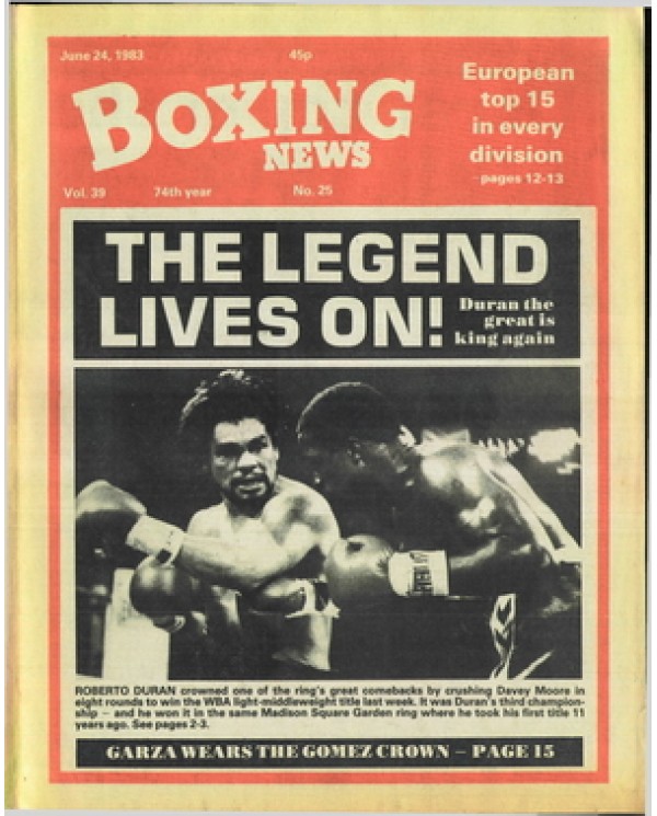 Boxing News magazine 24.6.1983 Download pdf