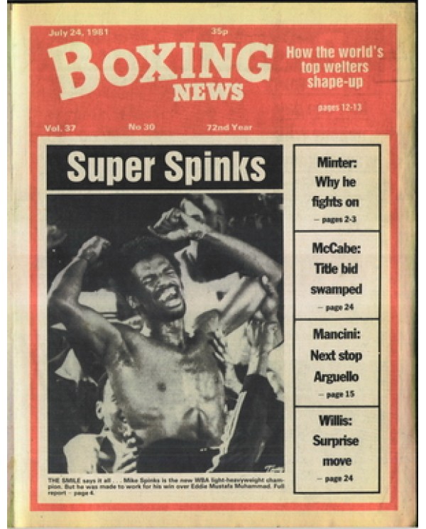 Boxing News magazine 24.7.1981 Download pdf