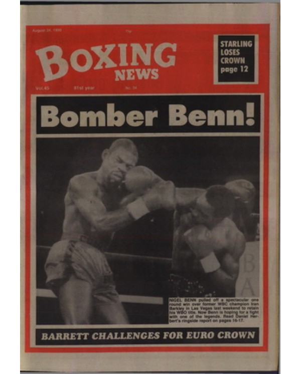 Boxing News magazine 24.8.1990 Download pdf