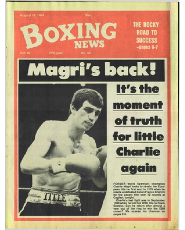 Boxing News magazine 24.8.1984 Download pdf