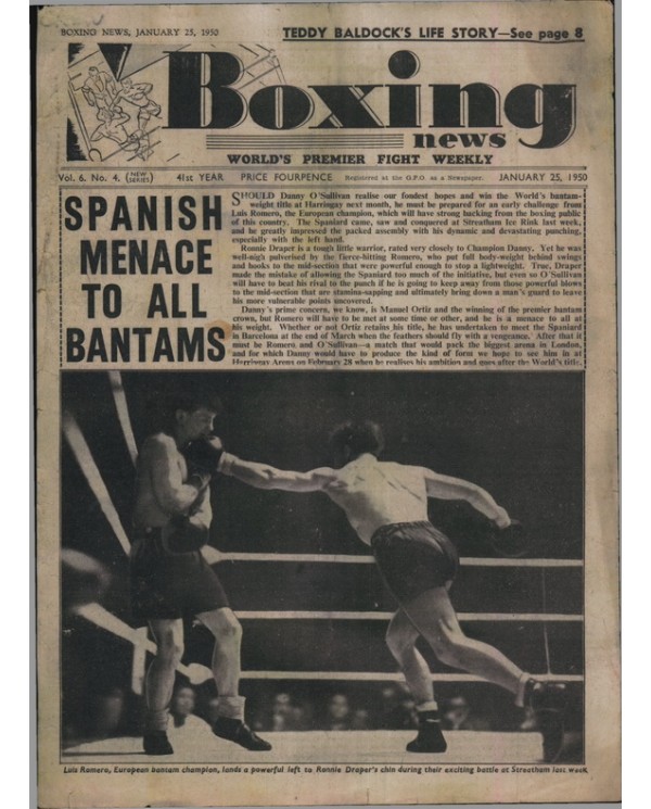 Boxing News magazine 25.1.1950 Download pdf