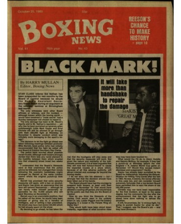 Boxing News magazine 25.10.1985 Download pdf