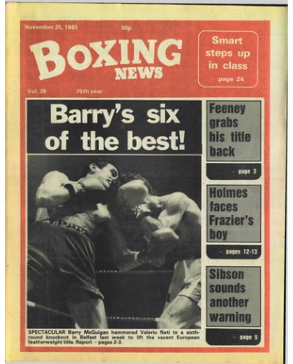 Boxing News magazine 25.11.1983 Download pdf