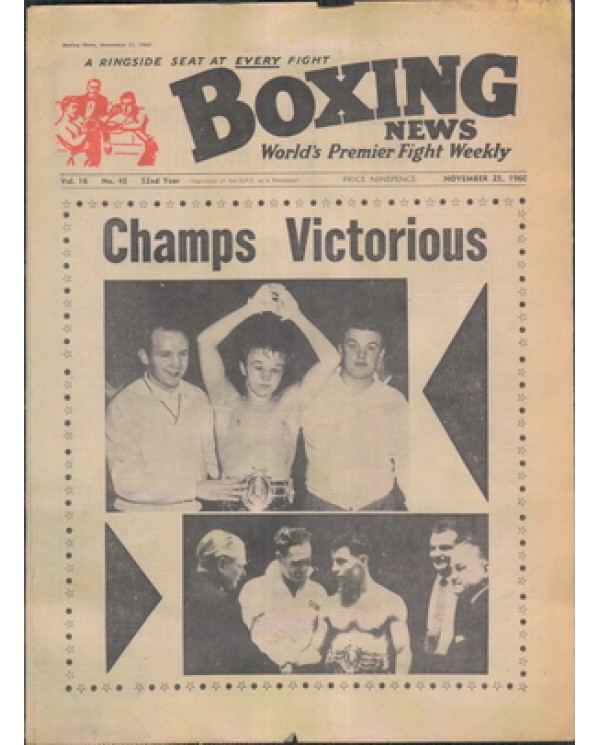 Boxing News magazine 25.11.1960 Download pdf