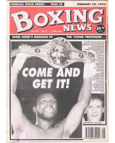 Boxing News magazine 25.2.1994 Download pdf