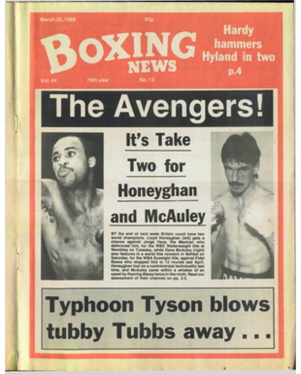 Boxing News magazine 25.3.1988 Download pdf