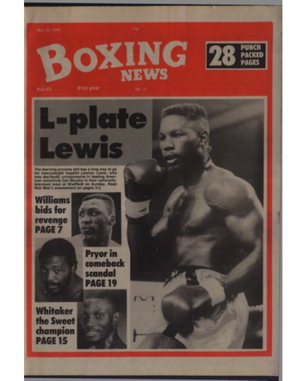 Boxing News magazine 25.5.1990 Download pdf
