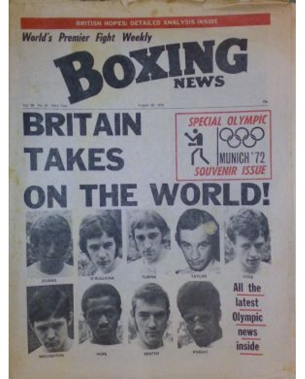 Boxing News magazine Download PDF 25.8.1972