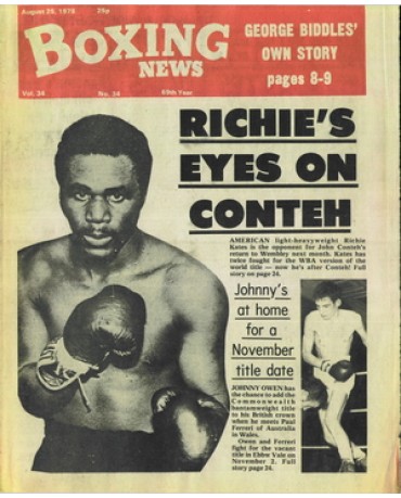 Boxing News magazine 25.8.1978 Download pdf