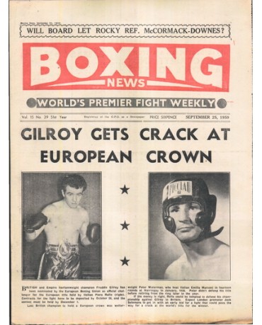 Boxing News magazine 25.9.1959 Download pdf