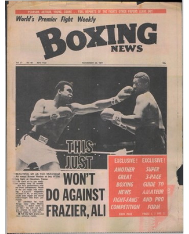 Boxing News magazine 26.11.1971 Download pdf