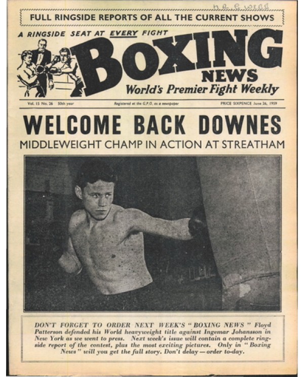 Boxing News magazine 26.6.1959 Download pdf