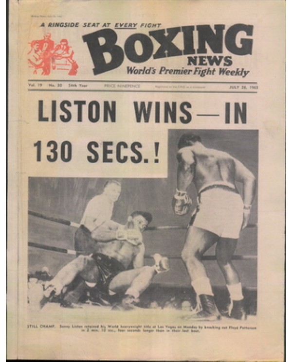 Boxing News magazine 26.7.1963 Download pdf